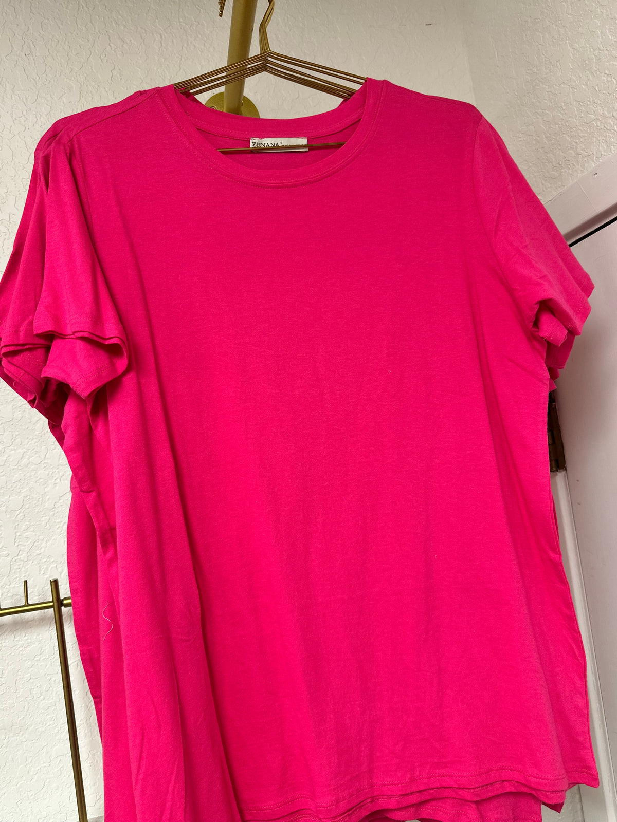 ZENANA HOT PINK SHIRT