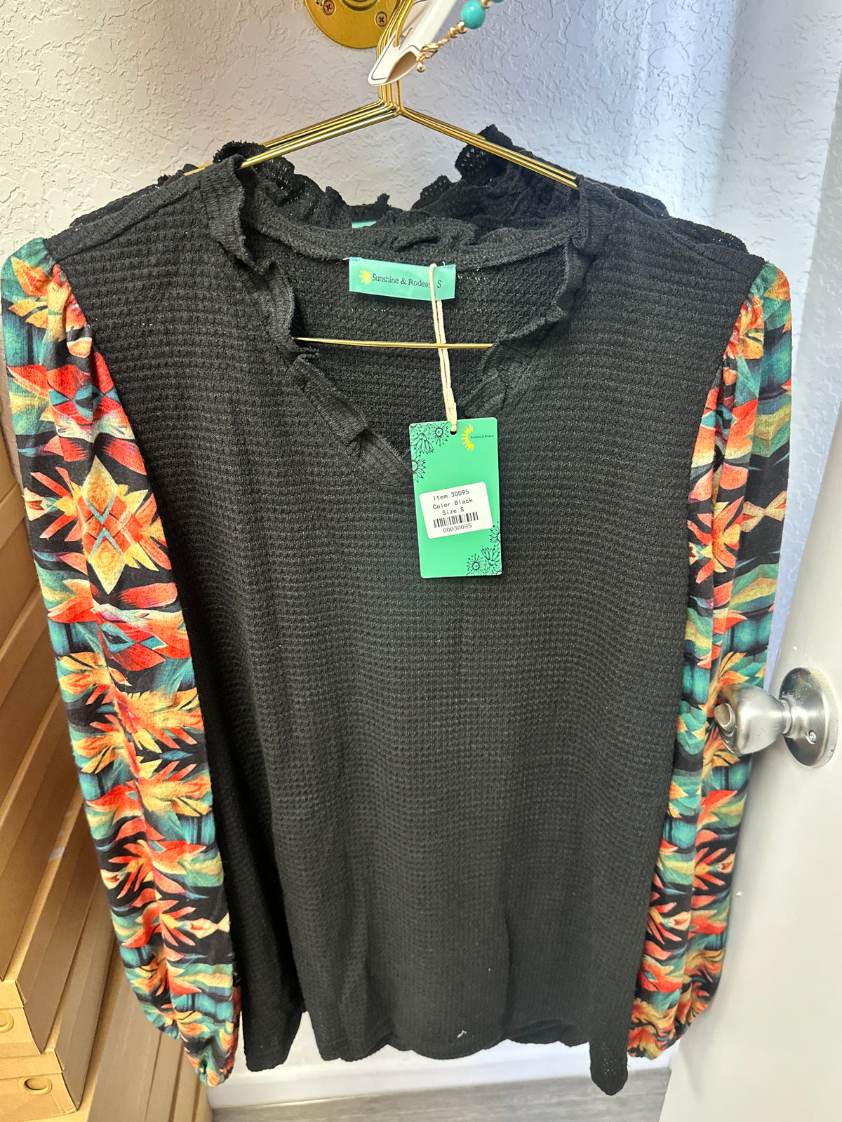 AZTEC BLK LS SHIRT